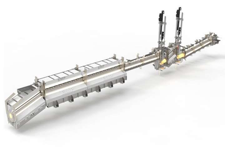 Special sheet glass delivery line